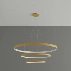 Żyrandol RIO 3 55/78/110 złoty LED 4000K