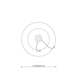 Żyrandol RIO 2 55/78 złoty LED 4000K