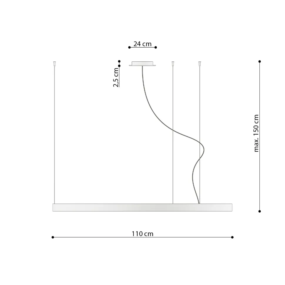 Żyrandol RIO 110 beżowy LED 4000K