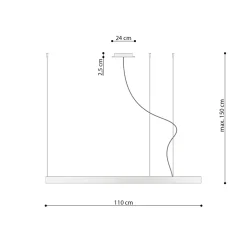 Żyrandol RIO 110 biały LED 4000K