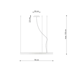 Żyrandol RIO 78 ochra czerwona LED 3000K