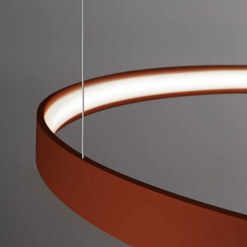 Żyrandol RIO 110 ochra czerwona LED 4000K