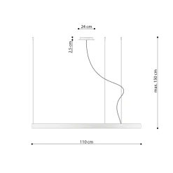 Żyrandol RIO 110 zielona oliwka LED  4000K