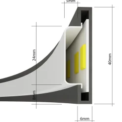 Żyrandol RIO 55 złoty LED 4000K