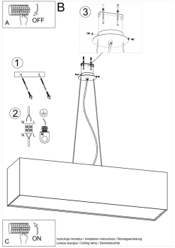 Żyrandol SANTA 120 czarny