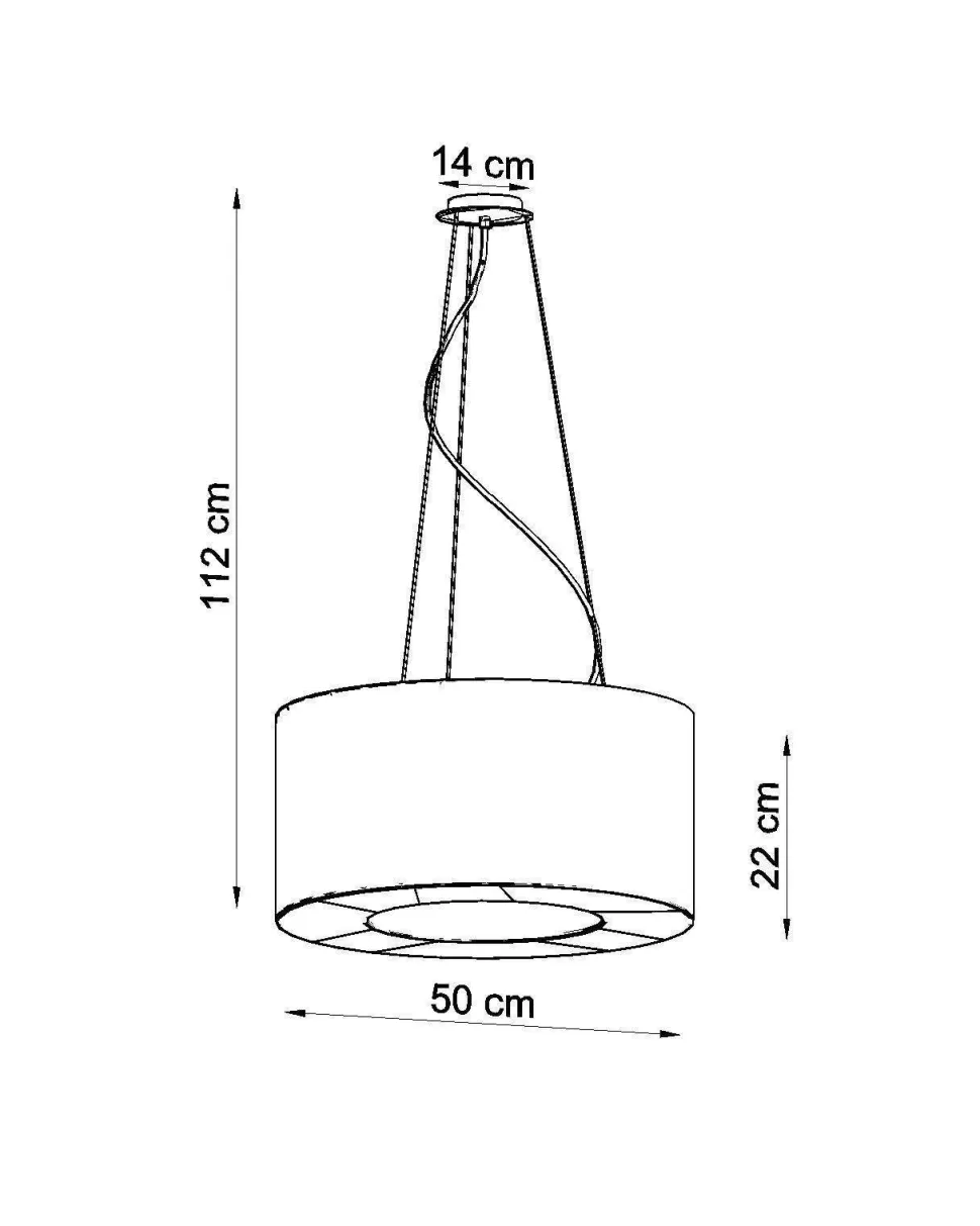 Żyrandol SATURNO 50 biały