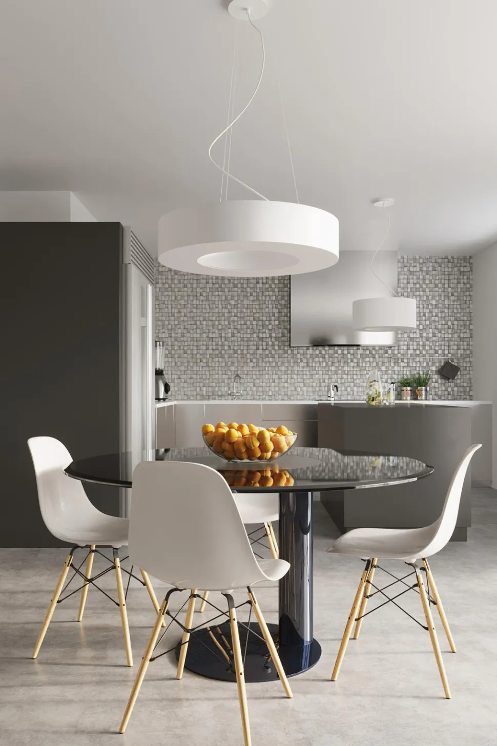 Żyrandol SATURNO 50 biały