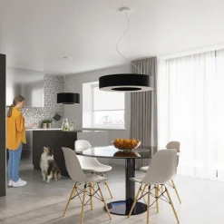 Żyrandol SATURNO 50 czarny