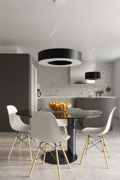 Żyrandol SATURNO 90 czarny