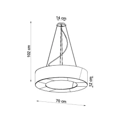 Żyrandol SATURNO SLIM 70 biały