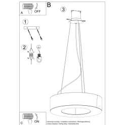 Żyrandol SATURNO SLIM 70 biały