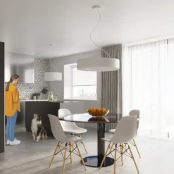 Żyrandol SATURNO SLIM 70 biały