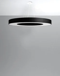 Żyrandol SATURNO SLIM 90 czarny