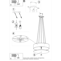 Żyrandol SKALA 50 biały