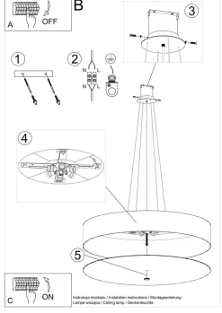 Żyrandol SKALA 90 biały