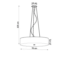 Żyrandol SKALA 70 czarny