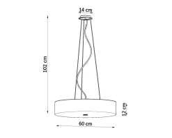 Żyrandol SKALA 60 czarny