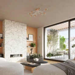 Żyrandol TIMBO 8 biały