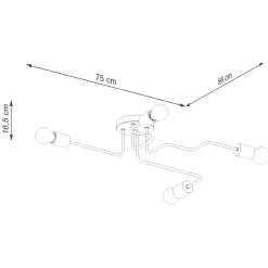 Żyrandol TIMBO 4 biały