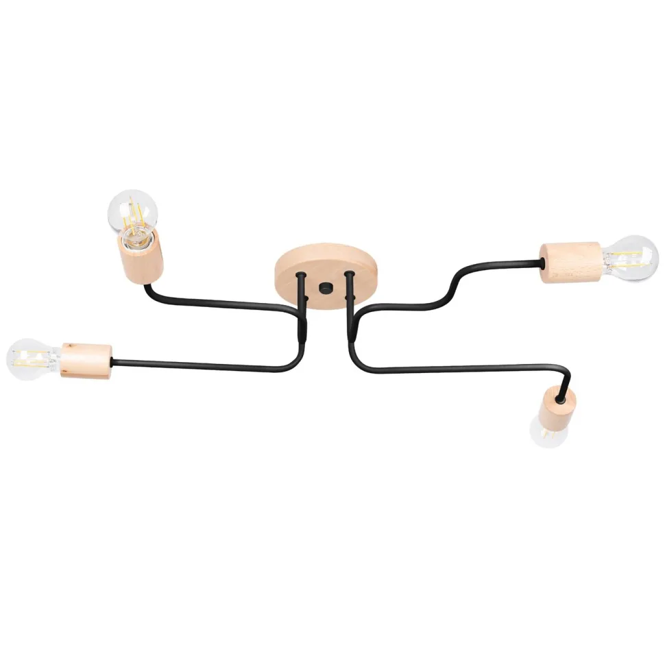 Żyrandol TIMBO 4 czarny