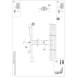 Żyrandol TIMBO 4 czarny