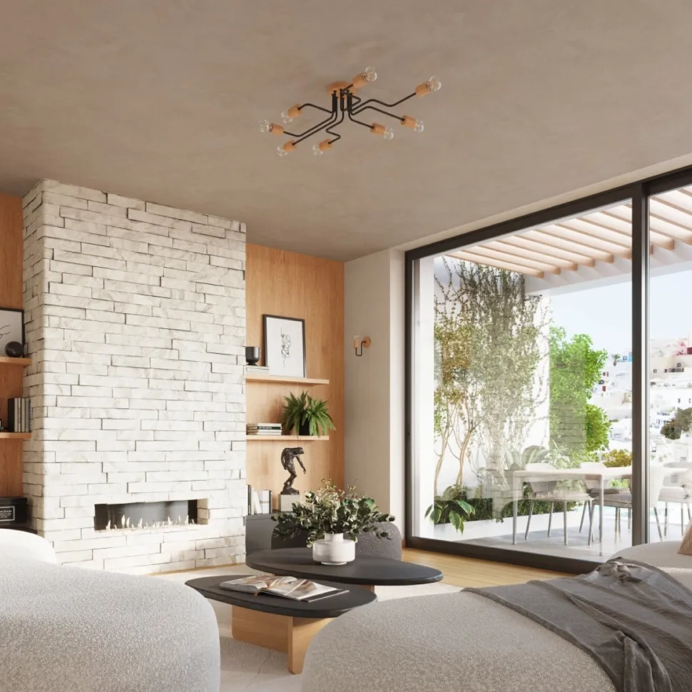 Żyrandol TIMBO 4 czarny