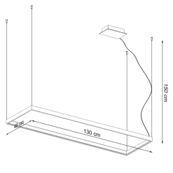 Żyrandol TUULA L czarny LED 3000K