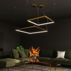 Żyrandol TUULA L złoty LED 4000K