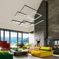 Żyrandol TUULA M czarny LED 4000K