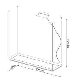 Żyrandol TUULA M złoty LED 3000K