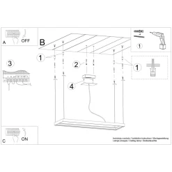 Żyrandol TUULA M złoty LED 3000K