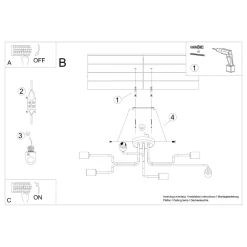 Żyrandol VECTOR 6 biały