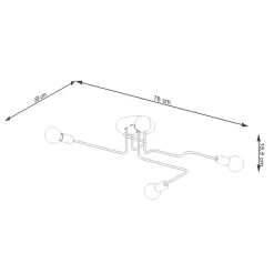 Żyrandol VECTOR 4 biały
