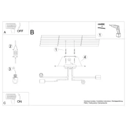 Żyrandol VECTOR 4 biały