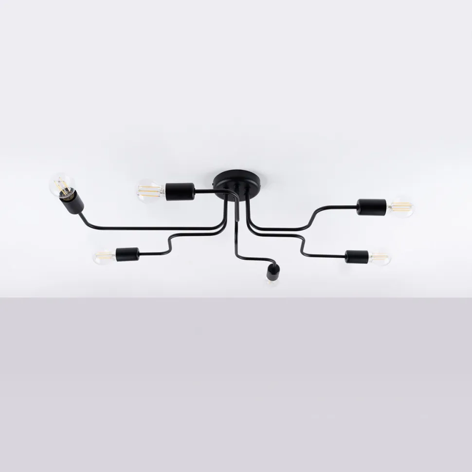 Żyrandol VECTOR 6 czarny