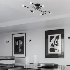 Żyrandol VECTOR 6 czarny