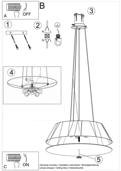 Żyrandol VEGA 60 czarny