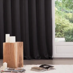 Zasłony 2 szt zaciemniające 135x240 cm  czarne
