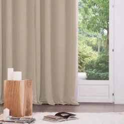 Zasłony 2 szt zaciemniające 135x240 cm beżowe