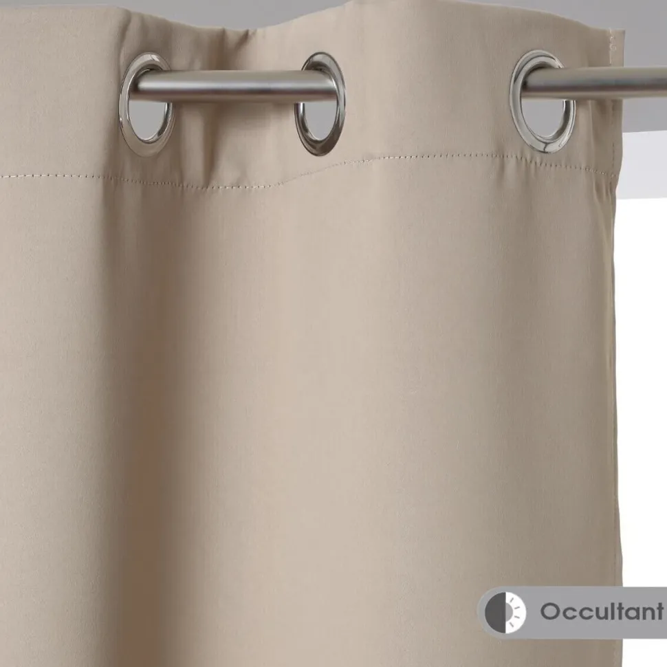 Zasłony 2 szt zaciemniające 135x240 cm beżowe