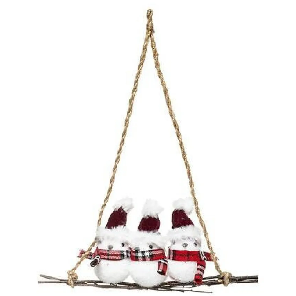 Zawieszka z 3 ptaszkami na gałązce 35 cm