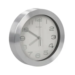 Zegar Ago chrom / biały