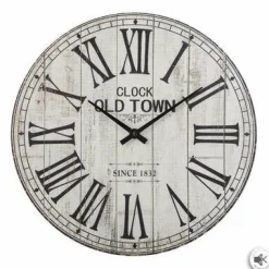 Zegar Alex 38cm vintage biały