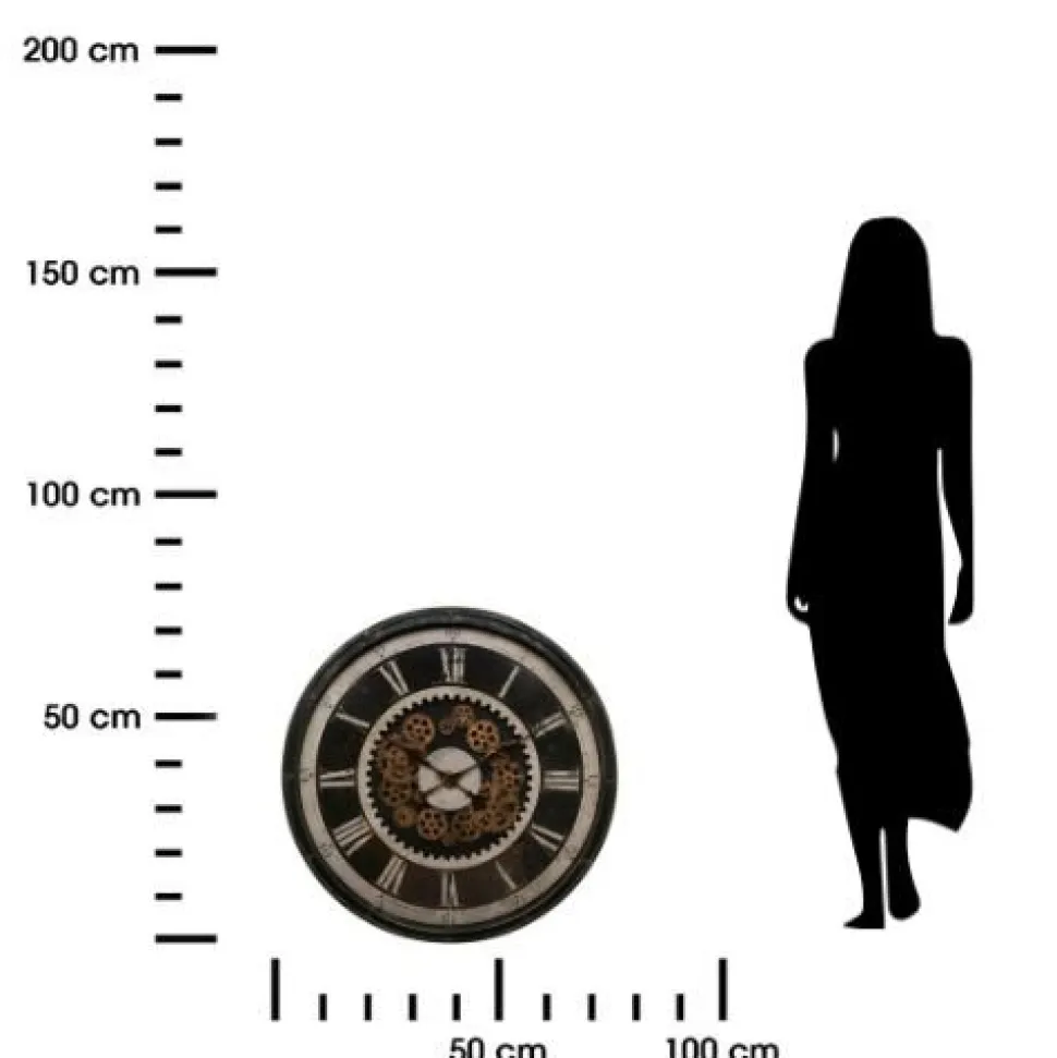 Zegar Charly 76cm brązowy