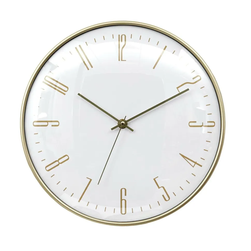 Zegar ścienny Luce biały/złoty
