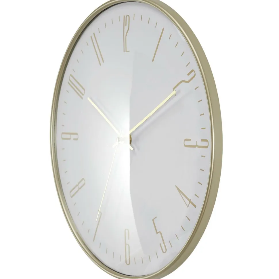 Zegar ścienny Luce biały/złoty