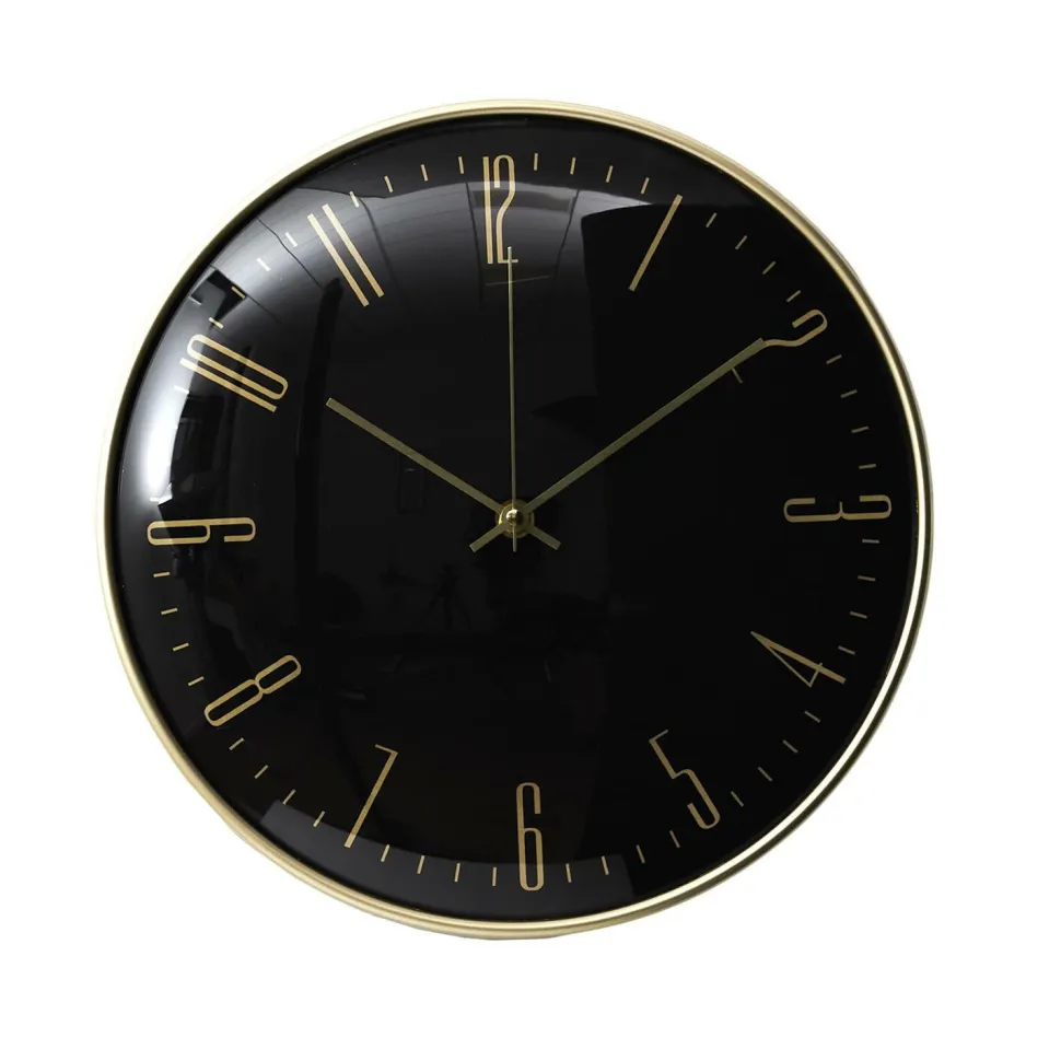 Zegar ścienny Luce czarny/złoty