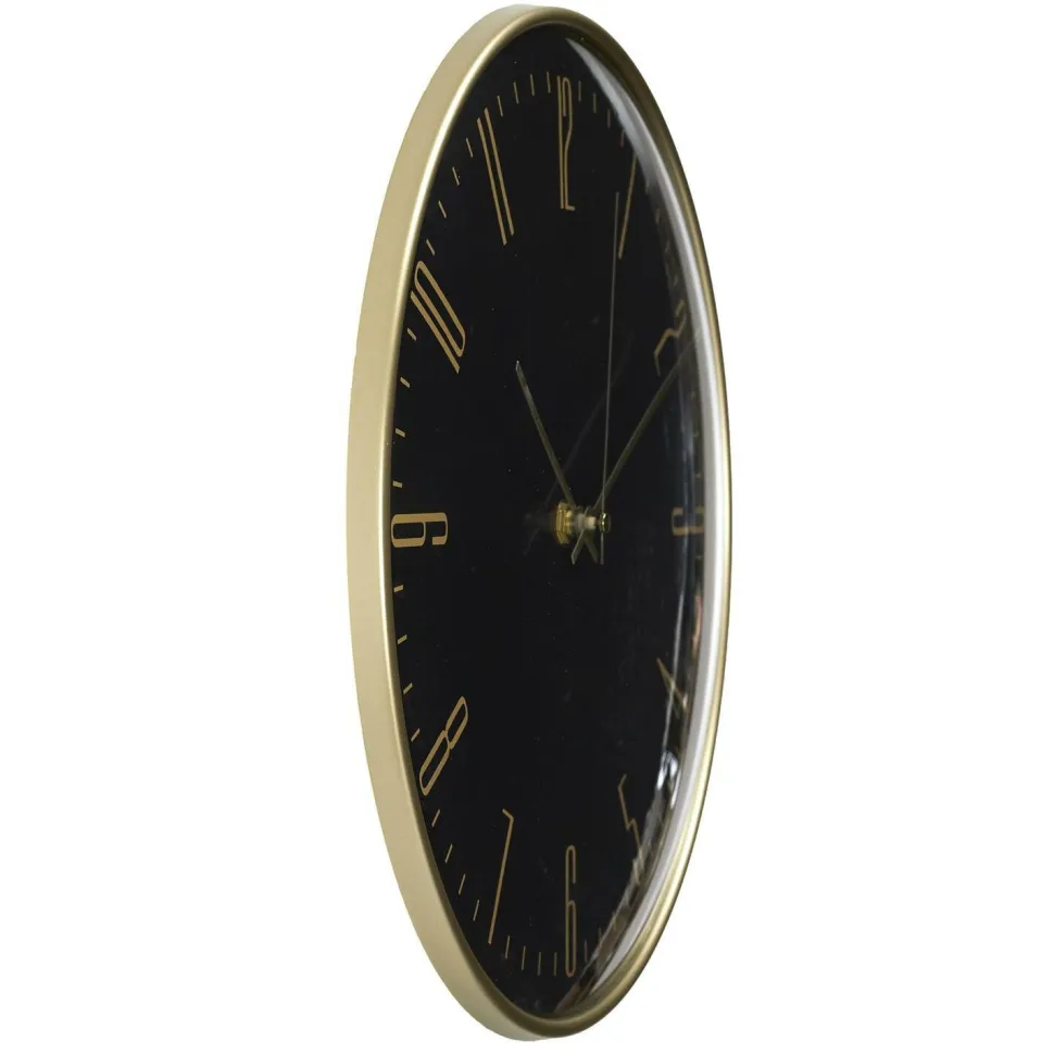 Zegar ścienny Luce czarny/złoty