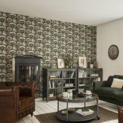 Zegar Deyan 50cm brązowy