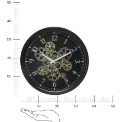 Zegar Meca 37cm czarny